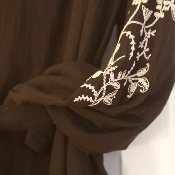 NWT Zara Black Embroidered Mini Dress - Picture 7 of 8